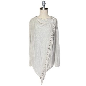 Wrap Fringe Buckle Sweater